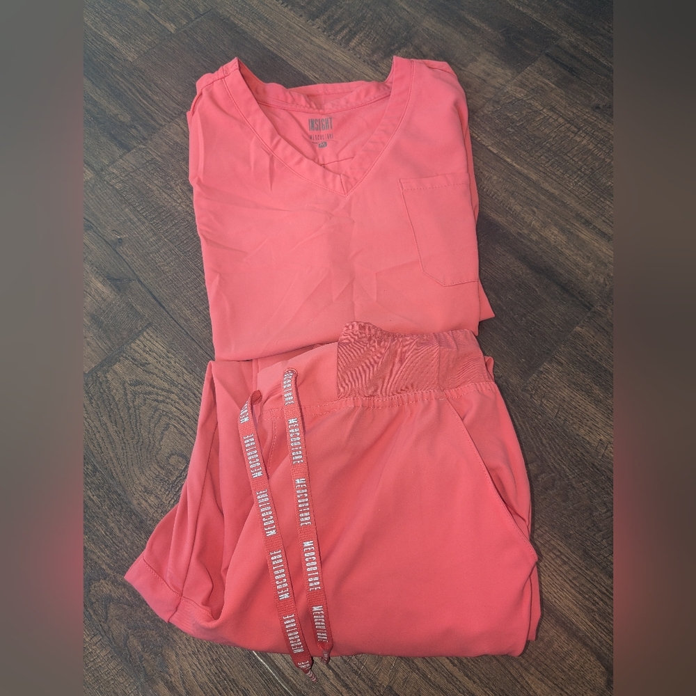 Med Couture Jogger + Tuck In Shirt Scrub Set